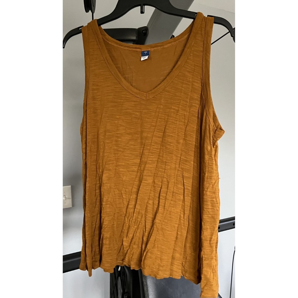 Women's Old Navy Mustard Tank Top; Size L